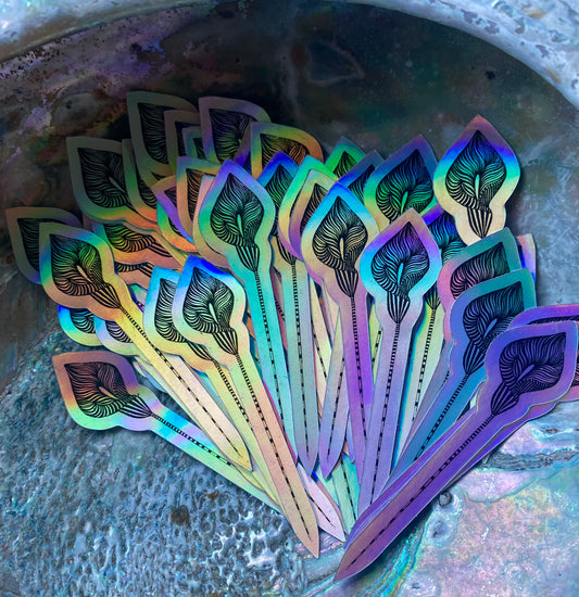 Calla Lily Holographic Sticker - Stardust Seas